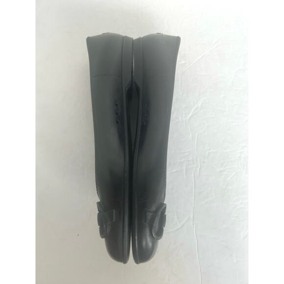 Gucci Authentic Embossed Black Rubber Horsebit Slip On Ballet Flats Size 8 - Picture 6 of 14